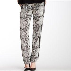 J Brand Black Griswold Boho Emo Gothic Women’s Abstract Graphic Print Pants 6